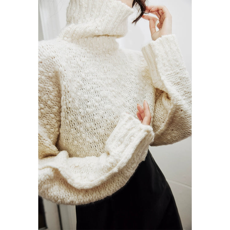 Turtleneck loose sweater_BDHL5229