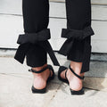 Back Ankle Ribbon Slim Pants_8891