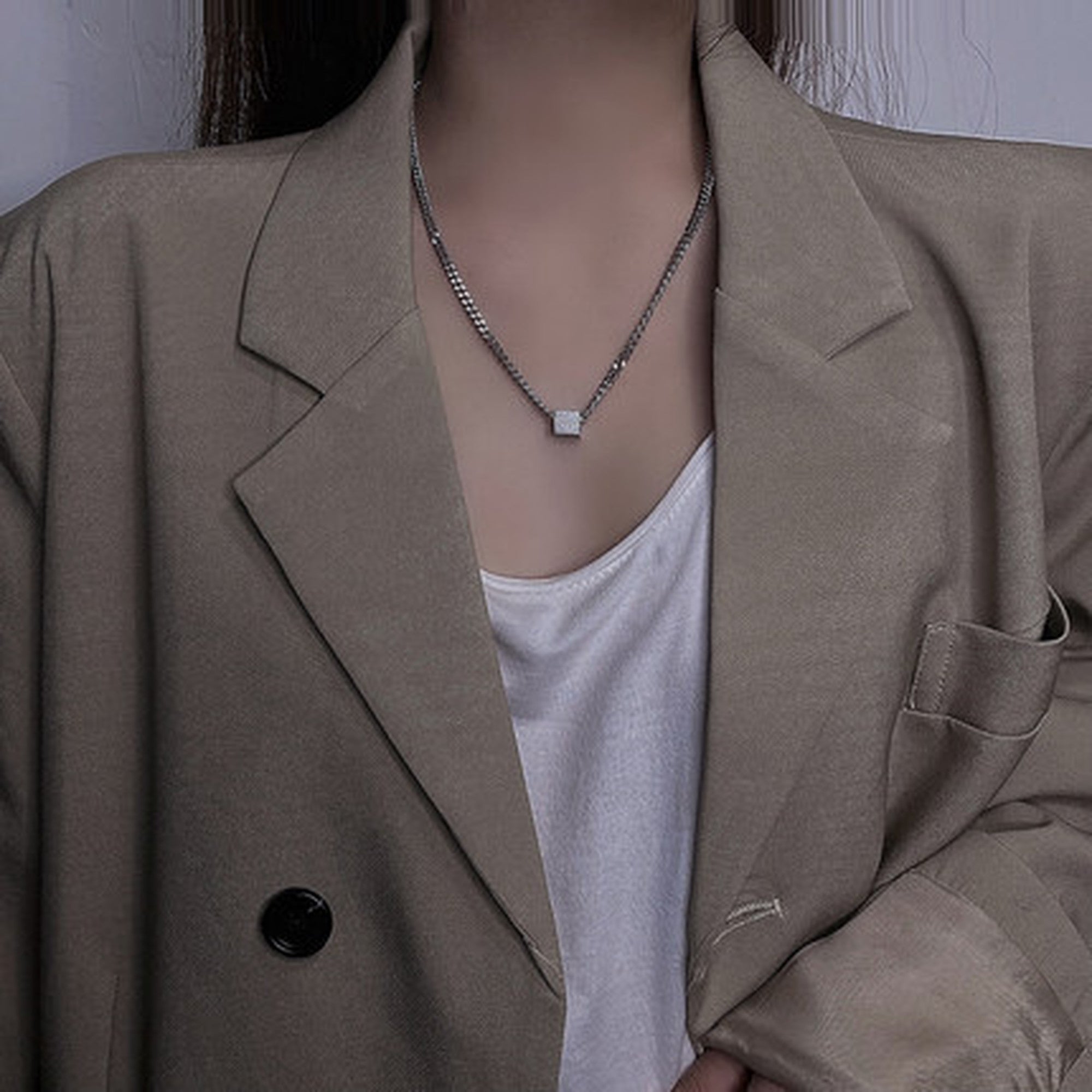 Silver Cube Necklace_5548