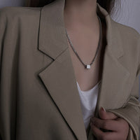 Silver Cube Necklace_5548