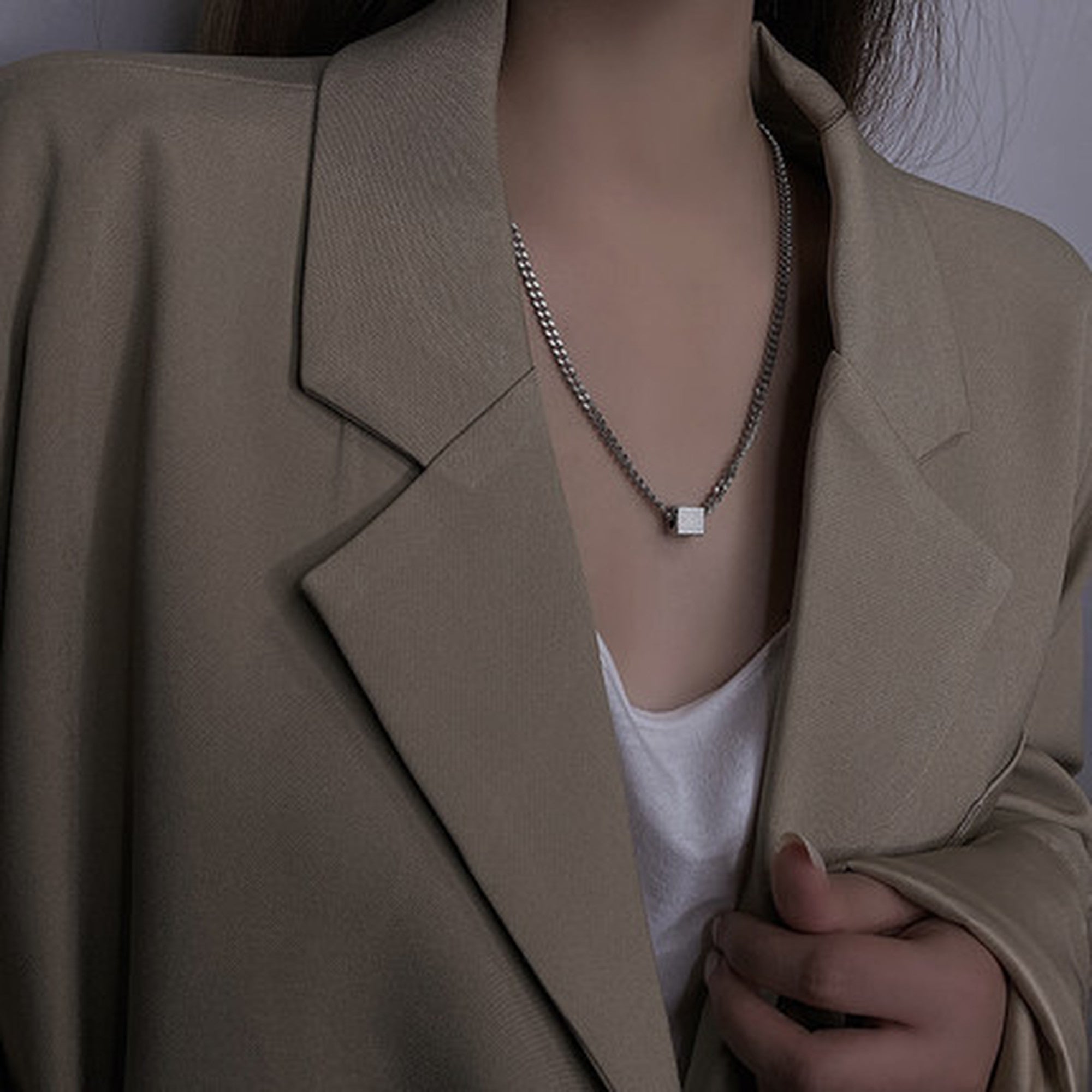 Silver Cube Necklace_5548