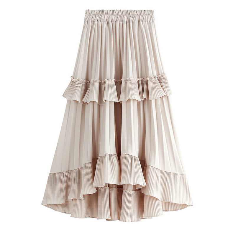 Asymmetrical Frilled Ballock Skirt_5278