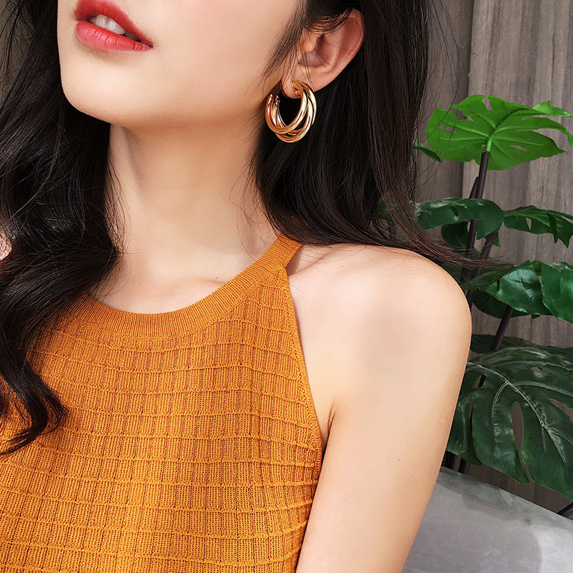 three ring earrings 5718