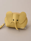 Leather] Dull Elephant Key Chain Mini Pouch_HL3303 - HELROUS