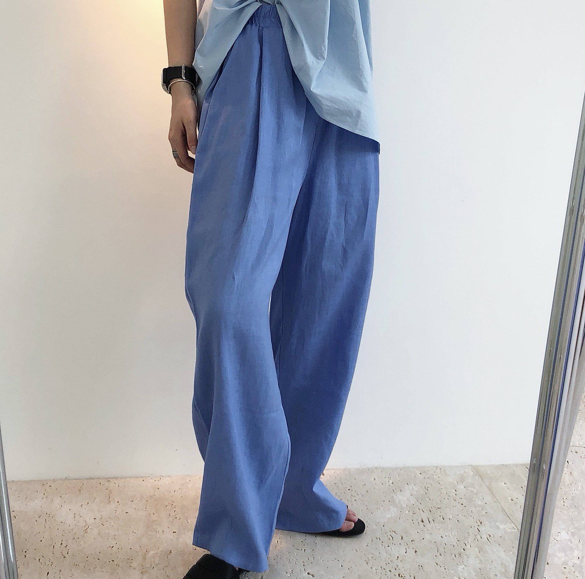 Casual linen lazy pants_5729