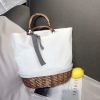 Canvas basket bag 5693