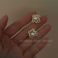 Pearl star earrings_8826