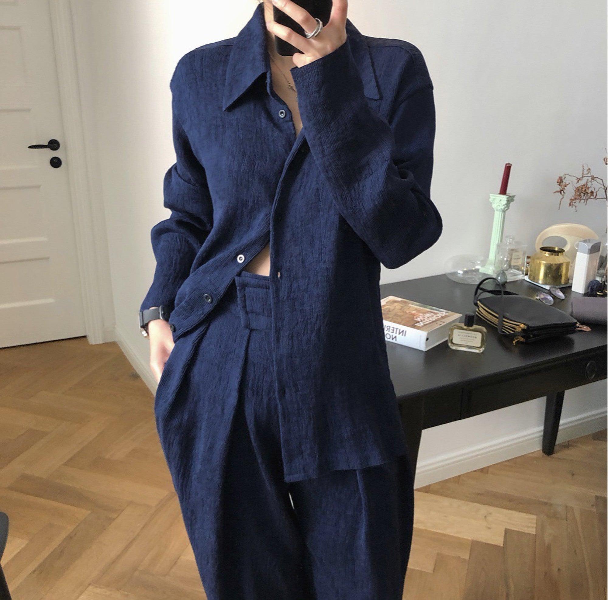 Slender Pleated Shirt_5556