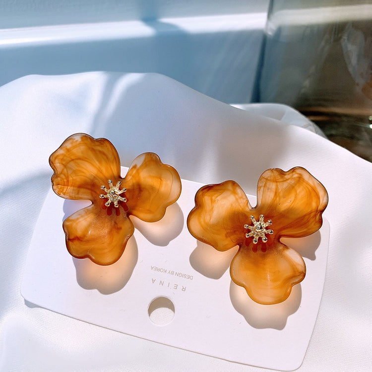 Clear Flower Earrings 5722