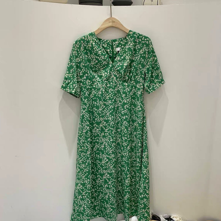 Little Flower Green Dress_5701