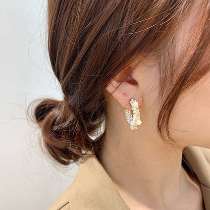 Pearl Bijoux Hoop Earrings 5760