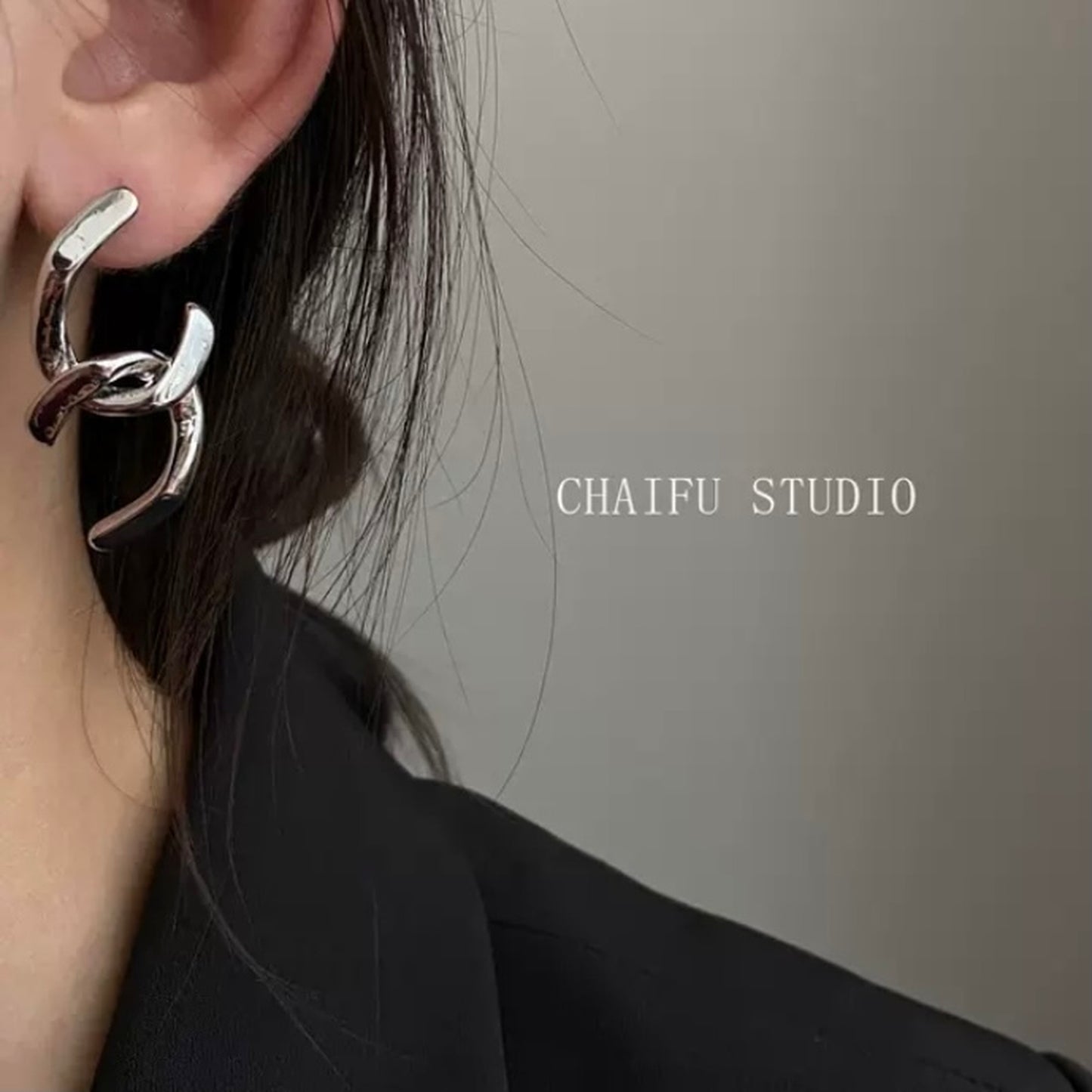 Cross chain earrings 8836