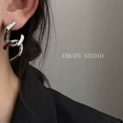 Cross chain earrings 8836