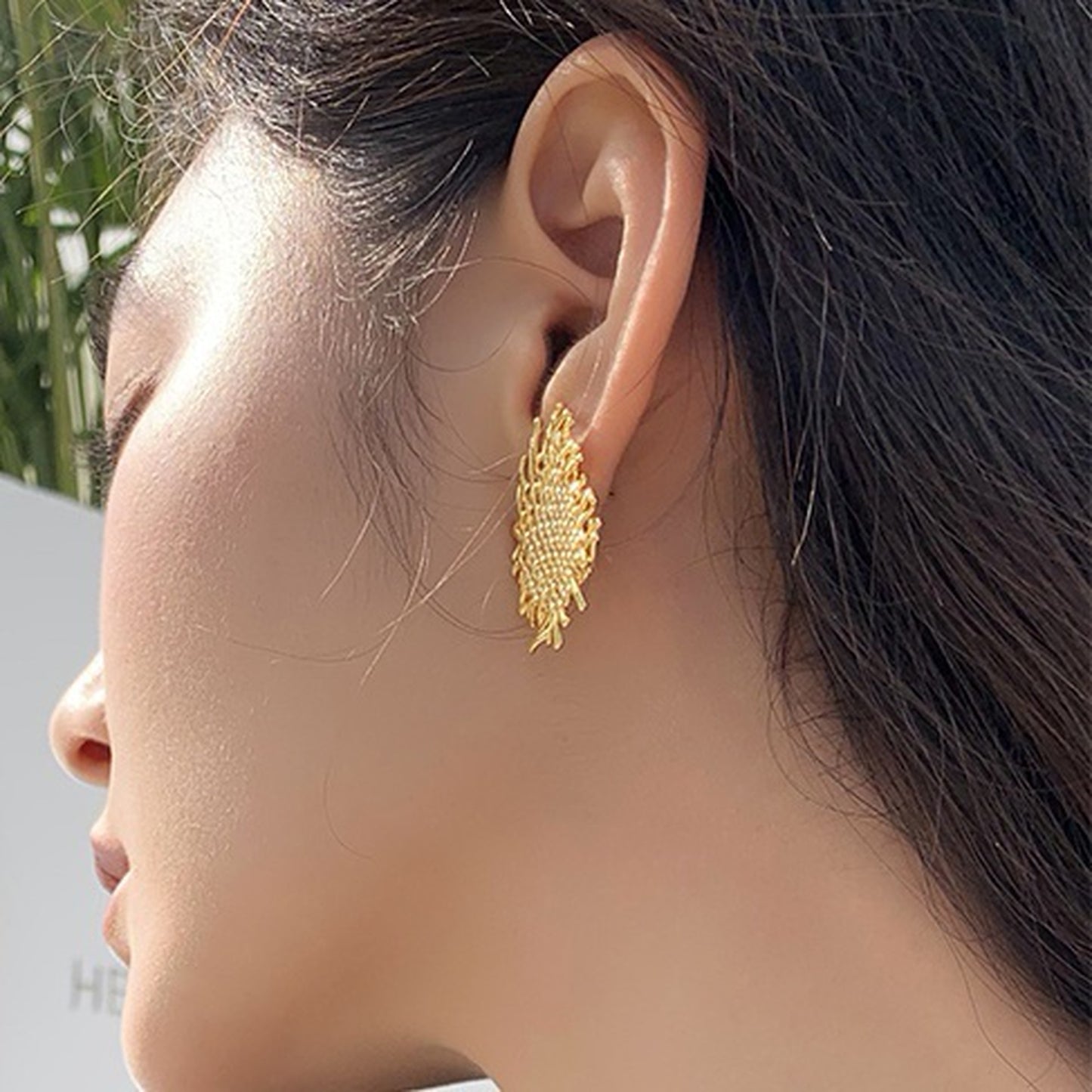 Mesh design earrings 5554