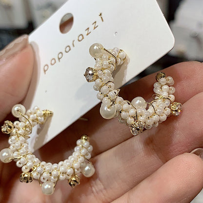 Pearl Bijoux Hoop Earrings 5760