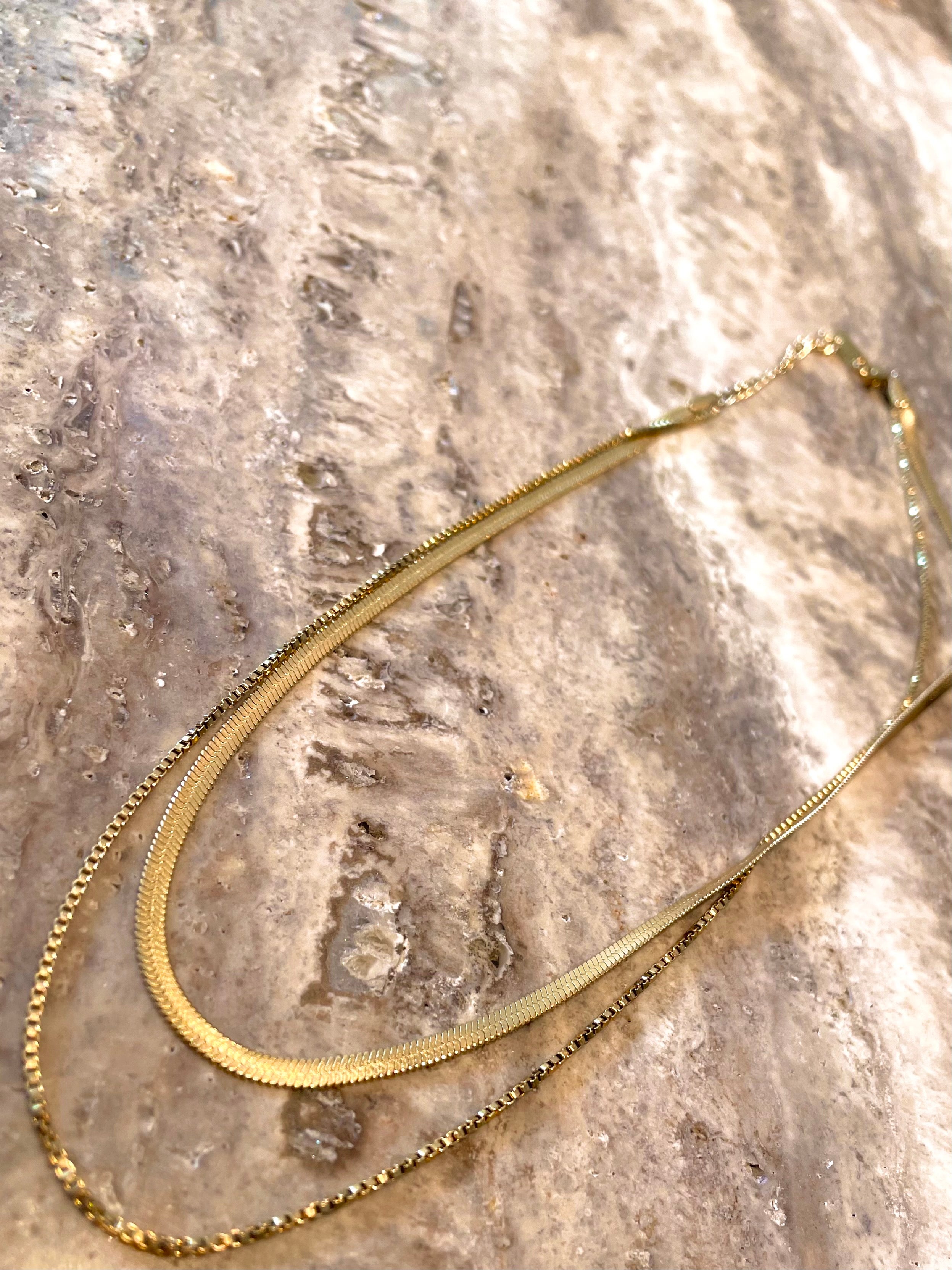 Snake Double Chain Necklace_LCHK/N0006