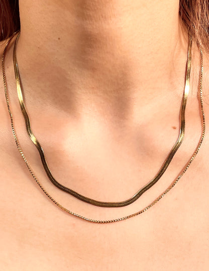 Snake Double Chain Necklace LCHK/N0006