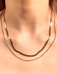 Snake Double Chain Necklace_LCHK/N0006